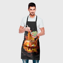 Фартук кулинарный Горящая тыква джек, цвет: 3D-принт — фото 2