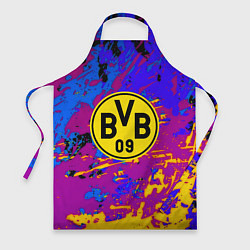 Фартук кулинарный Borussia абстрактные краски, цвет: 3D-принт