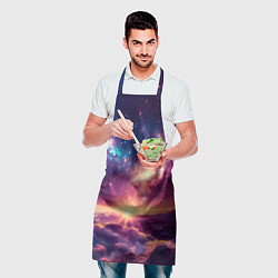 Фартук кулинарный Фантастический космос вид с планеты, цвет: 3D-принт — фото 2