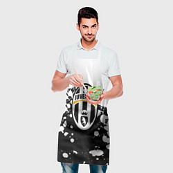 Фартук кулинарный Juventus белые краски текстура, цвет: 3D-принт — фото 2