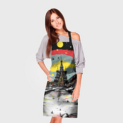 Фартук кулинарный Праздничная новогодняя Москва, цвет: 3D-принт — фото 2