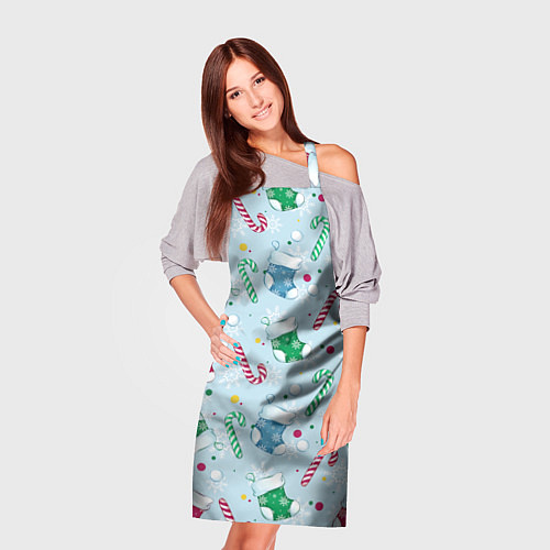 Фартук Новогодний паттерн / 3D-принт – фото 3