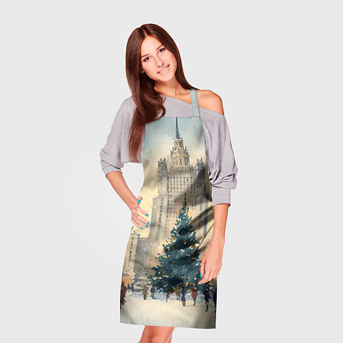 Фартук Москва новогодняя елка / 3D-принт – фото 3