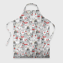 Фартук кулинарный Новогодние котики, цвет: 3D-принт