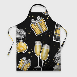 Фартук кулинарный Новогодний вайб, цвет: 3D-принт