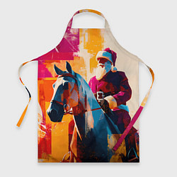 Фартук Дед Мороз на коне