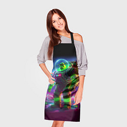 Фартук кулинарный Космонавт Шрук в неоновом скафандре на загадочной, цвет: 3D-принт — фото 2