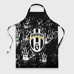 Фартук кулинарный Ювентус текстура руки краски, цвет: 3D-принт