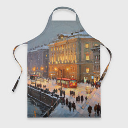 Фартук кулинарный Предновогодний Санкт-Петербург, цвет: 3D-принт