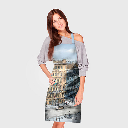 Фартук Зимняя улица Питера / 3D-принт – фото 3