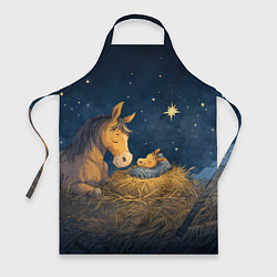 Фартук кулинарный Лошадка спит с жеребенком, цвет: 3D-принт