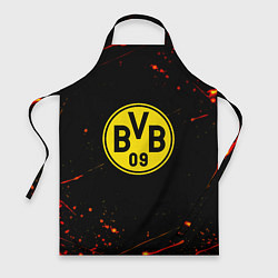 Фартук кулинарный Боруссиа огненные краски текстура, цвет: 3D-принт