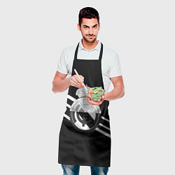 Фартук кулинарный Реал Мадрид полосы текстура линии, цвет: 3D-принт — фото 2