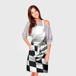 Фартук кулинарный Ювентус клетка краски, цвет: 3D-принт — фото 2