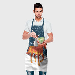 Фартук кулинарный Кот Бендер и огненный конь - 2026, цвет: 3D-принт — фото 2