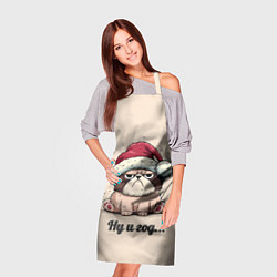 Фартук кулинарный Уставший песик - ну и год, цвет: 3D-принт — фото 2