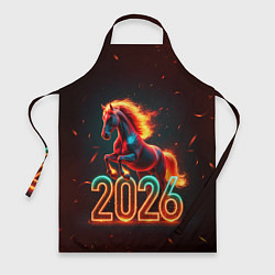 Фартук кулинарный Светящаяся лошадь 2026, цвет: 3D-принт