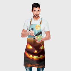 Фартук кулинарный Хэллоуинский лес с тыквой, цвет: 3D-принт — фото 2