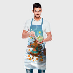 Фартук кулинарный Лошадь в национальном костюме, цвет: 3D-принт — фото 2