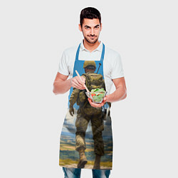 Фартук кулинарный Страж-военный горизонта, цвет: 3D-принт — фото 2