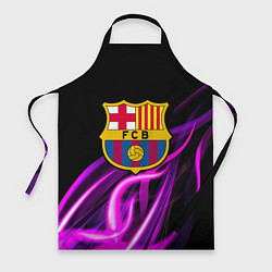 Фартук кулинарный Барселона неоновый огонь текстура, цвет: 3D-принт