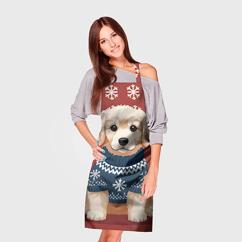 Фартук Новогодний ретривер / 3D-принт – фото 3