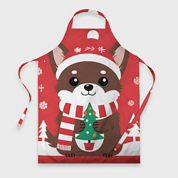 Фартук Новогодний пес с елочкой