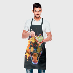 Фартук кулинарный Новогодняя мандариновая лошадь, цвет: 3D-принт — фото 2