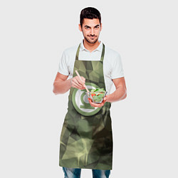 Фартук кулинарный Зеленый фонарь: камуфляж, цвет: 3D-принт — фото 2