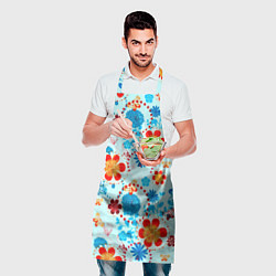 Фартук кулинарный Цветочная роспись, цвет: 3D-принт — фото 2