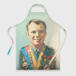Фартук кулинарный Гагарин в орденах, цвет: 3D-принт