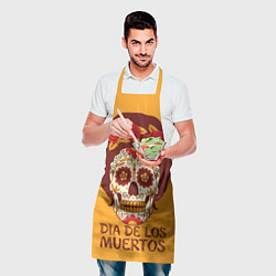 Фартук кулинарный Мексиканский череп, цвет: 3D-принт — фото 2