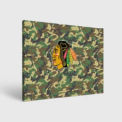 Холст прямоугольный Blackhawks Camouflage, цвет: 3D-принт