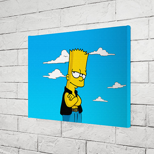 Картина прямоугольная Задумчивый Барт / 3D-принт – фото 3