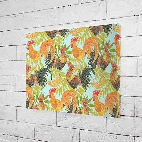 Картина прямоугольная Год петуха 2017 / 3D-принт – фото 3