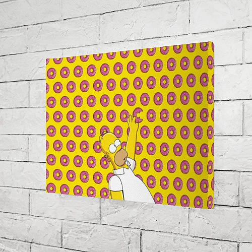 Картина прямоугольная Пончики Гомера Симпсона / 3D-принт – фото 3
