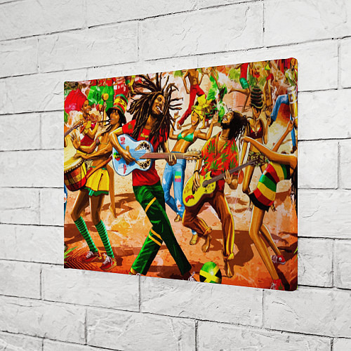 Картина прямоугольная Боб Марли - вечеринка / 3D-принт – фото 3