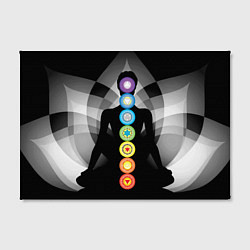Холст прямоугольный Йога - энергетические зоны, цвет: 3D-принт — фото 2