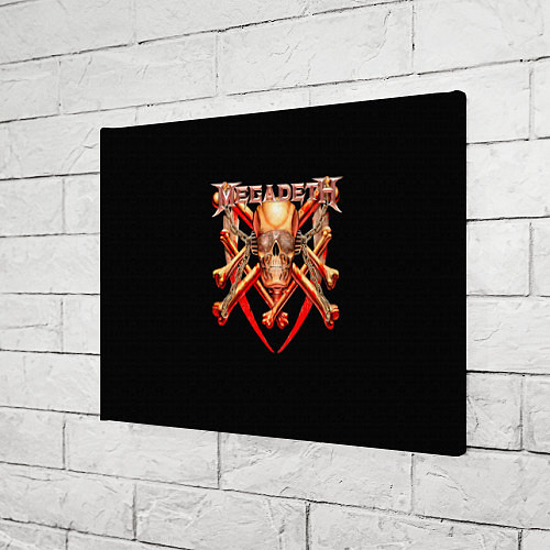 Картина прямоугольная Megadeth: Gold Skull / 3D-принт – фото 3