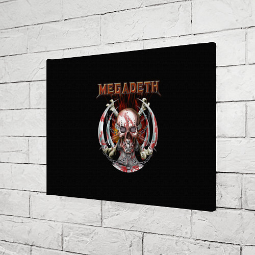 Картина прямоугольная Megadeth: Skull in chains / 3D-принт – фото 3