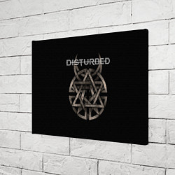 Холст прямоугольный Disturbed Logo, цвет: 3D-принт — фото 2