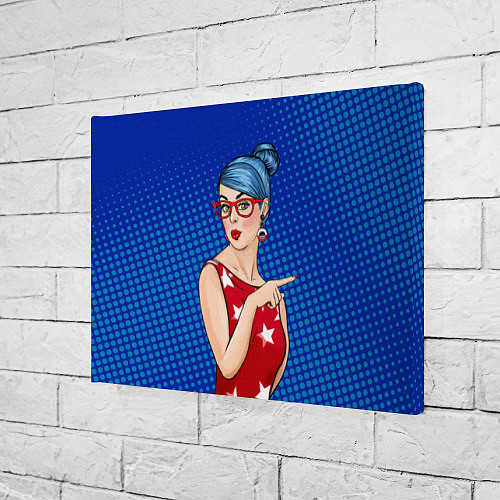 Картина прямоугольная Pop Art Girl / 3D-принт – фото 3