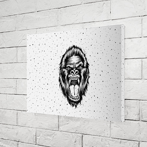 Картина прямоугольная Рык гориллы / 3D-принт – фото 3