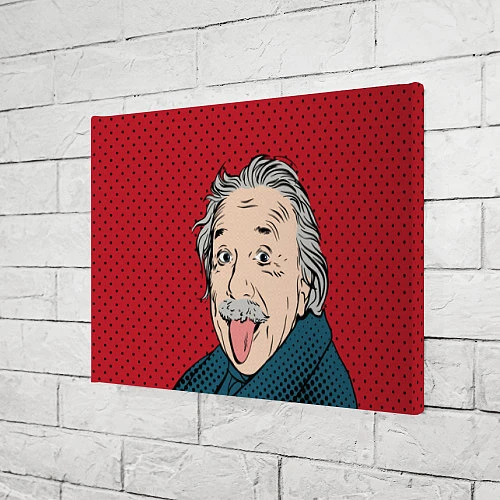 Картина прямоугольная Альберт Эйнштейн: Поп-арт / 3D-принт – фото 3