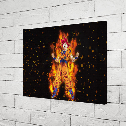 Картина прямоугольная Fire Goku / 3D-принт – фото 3
