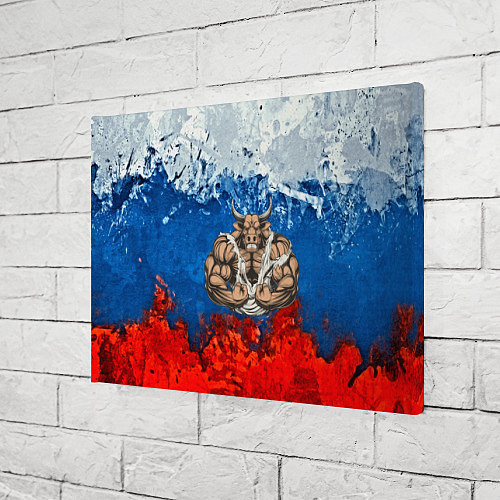 Картина прямоугольная Бык триколор / 3D-принт – фото 3