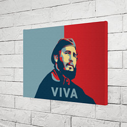 Холст прямоугольный Фидель Кастро, цвет: 3D-принт — фото 2