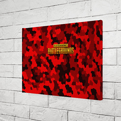 Картина прямоугольная PUBG: Red Mozaic / 3D-принт – фото 3