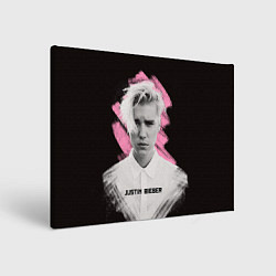 Холст прямоугольный Justin Bieber: Pink Splash, цвет: 3D-принт