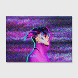 Холст прямоугольный Lil Peep: Glitch, цвет: 3D-принт — фото 2